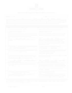 Independent Student Status Letter Template