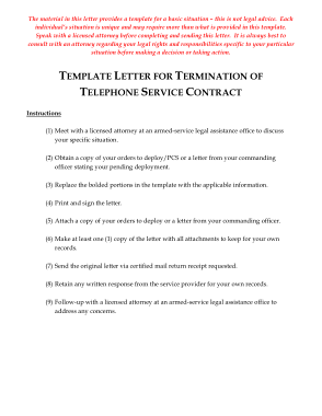 Contract Service Termination Letter Template