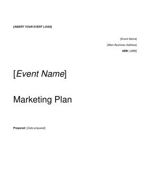Simple Event Marketing Plan Template