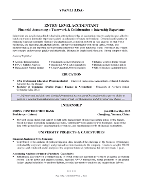 Entry Level Staff Accountant Resume Template