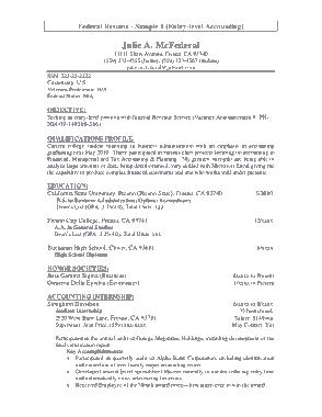 Entry Level Tax Accountant Resume Sample Template