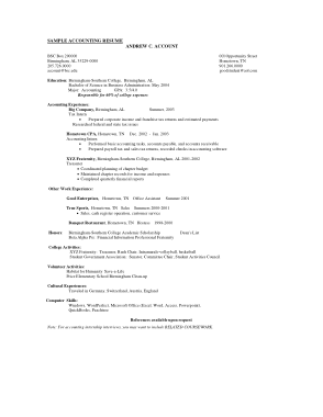Sales Tax Accountant Resume Template