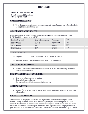 Free Download PDF Books, Computer Science Engineer Fresher Resume Template