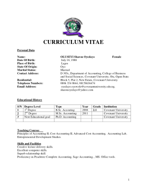 Fresher Chartered Accountant Resume Template