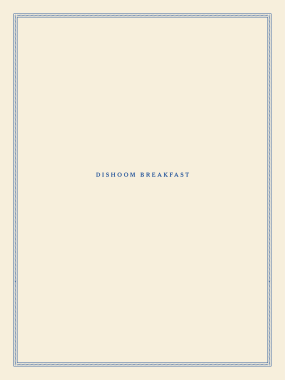 Free Download PDF Books, Dishoom Breakfast Menu Template