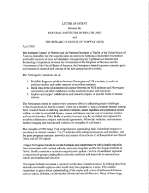 Clinical Research Letter of Intent Template