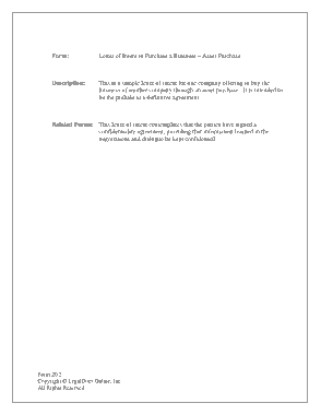 Formal Letter of Intent to Client Template