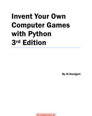 Free Download PDF Books, Invent Your Own Computer Games With Python 3rd Edition Ebook