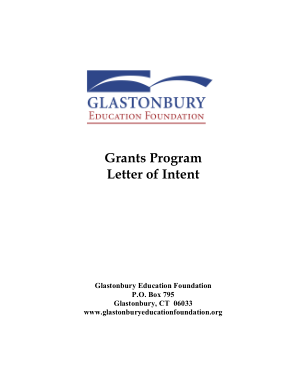 Grant Request Letter of Intent Template