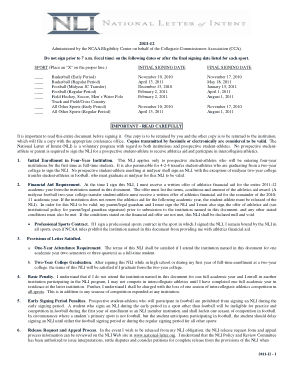 National Letter of Intent Example Template