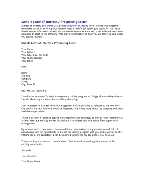 Personal Trainer Letter of Intent Template