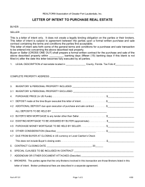 Real Estate Agent Letter of Intent Template