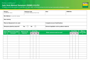 Free Download PDF Books, Safe Work Method Statement Form Template
