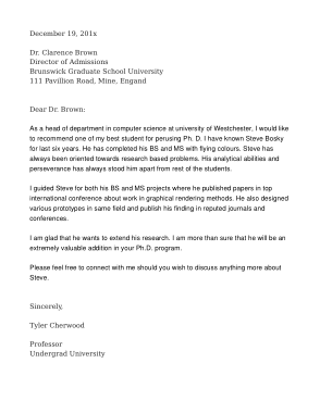 Free Download PDF Books, PhD Recommendation Letter Template