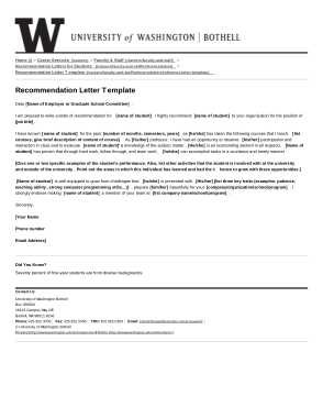 Sample Recommendation Letter Template in PDF Template