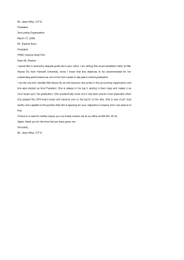 Promotion Thank You Recommendation Letter Template