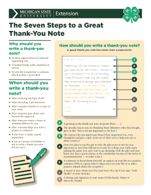The Seven Steps to a Great Thank You Note Template