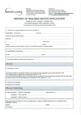 Building Notice Application Form Template