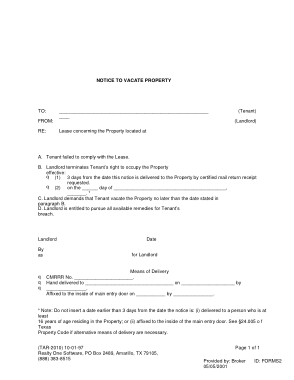 Printable Eviction Notice Form Template