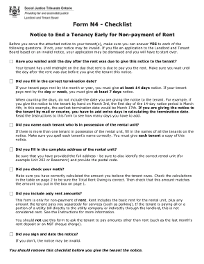 Notice to End a Tenancy Early for Non-payment of Rent Template