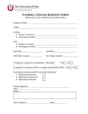 Free Download PDF Books, Payroll Change Request Form Template