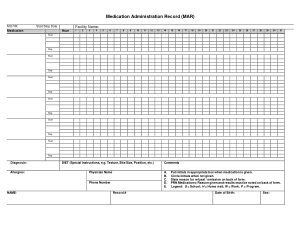 Medical Administration Record Form Template