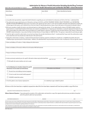 Authorization for Release of Health Information Sample Form Template