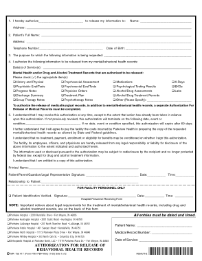 Medical Release Records Form Template