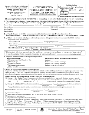 Printable Example Of Generic Medical Records Release Form Template