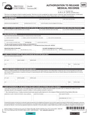 Request Form of Medical Release Form Template