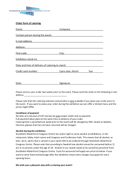 Catering Company Order Form Template