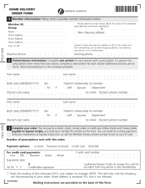 Home Delivery Order Form PDF Template
