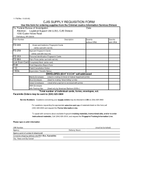 Supply Order Requisition Form Template
