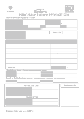 Purchase Order Requisition Form Sample Template