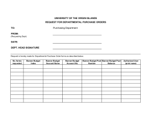 Departmental Purchase Order Request Form Template