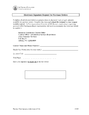 Electronic Purchase Order Request Form PDF Template