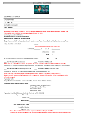 School Group Order Form Templates Template