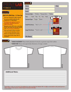 Free Download PDF Books, Lab T Shirt Order Form Template