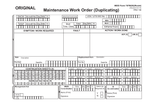 Free Maintenance Work Order Form Template