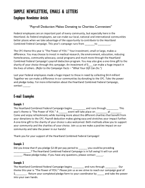 Employee Newsletter Emails and Letter Template