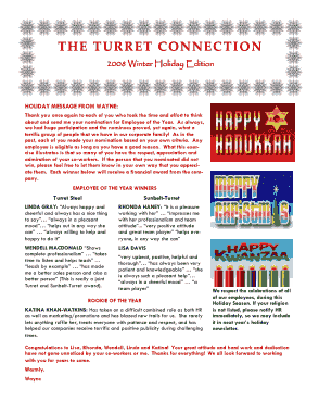Winter Holiday Newsletter Template