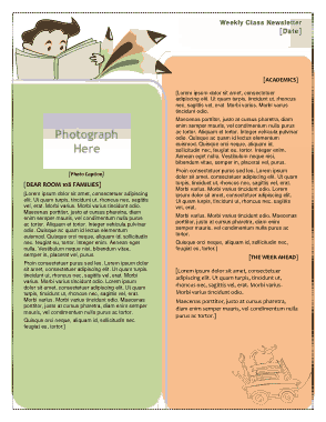 Weekly Classroom Newsletter Template