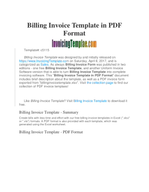 Billing Invoice Template