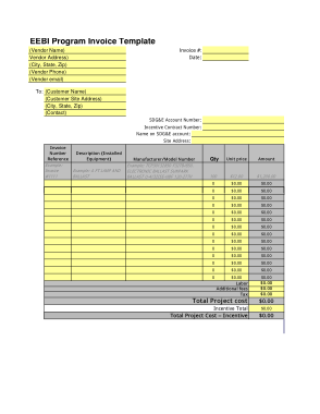 Business Incentives Invoice Template