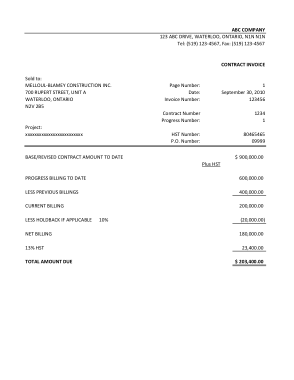 Downloadable General Invoice Template