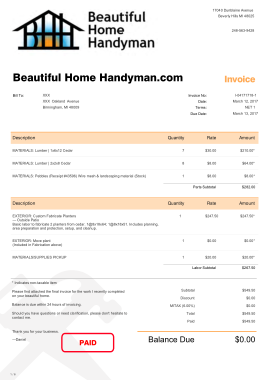 Free Download PDF Books, Commercial Handyman Invoice Sample Template