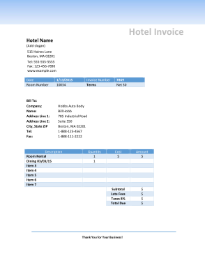 Free Download PDF Books, Free Hotel Invoice Template