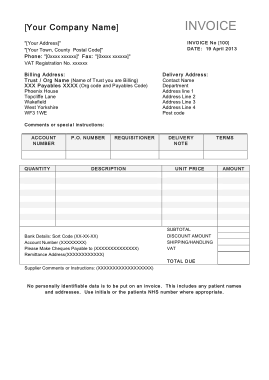 Free Download Indesign Invoice Template