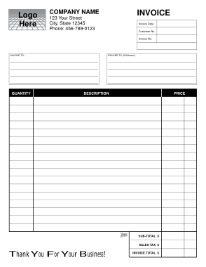 Indesign Invoice Example Template