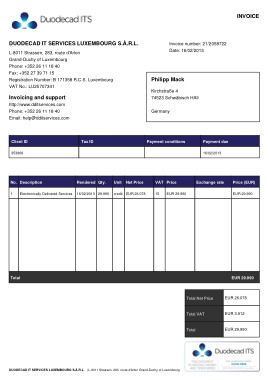 IT Services Invoices Template